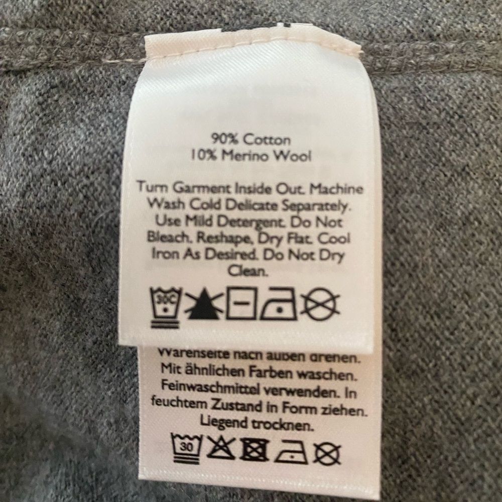 Eddie Bauer Wool Blend Quarter Zip Sweater 2XL Tall Gray Mens Casual Cotton - Picture 4 of 5